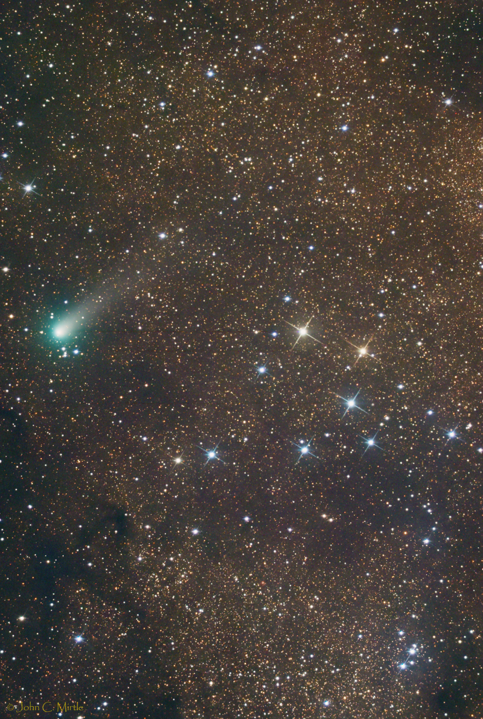 Comet Garradd - C2009-P1 passing the Coathanger Cluster