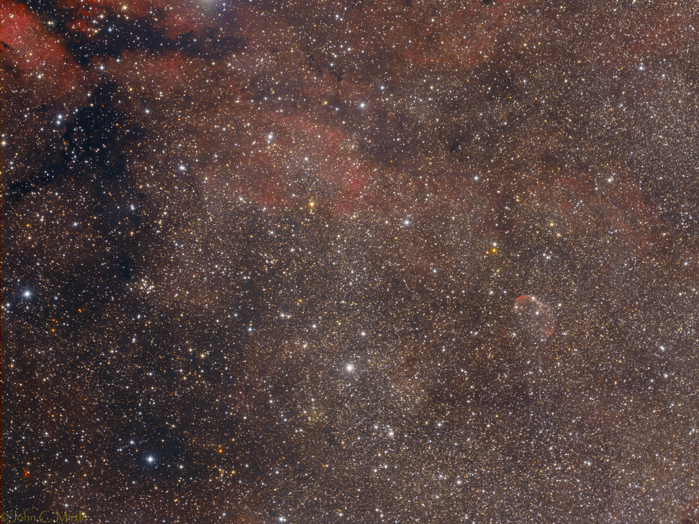 Messier 29 and NGC6888 in Cygnus