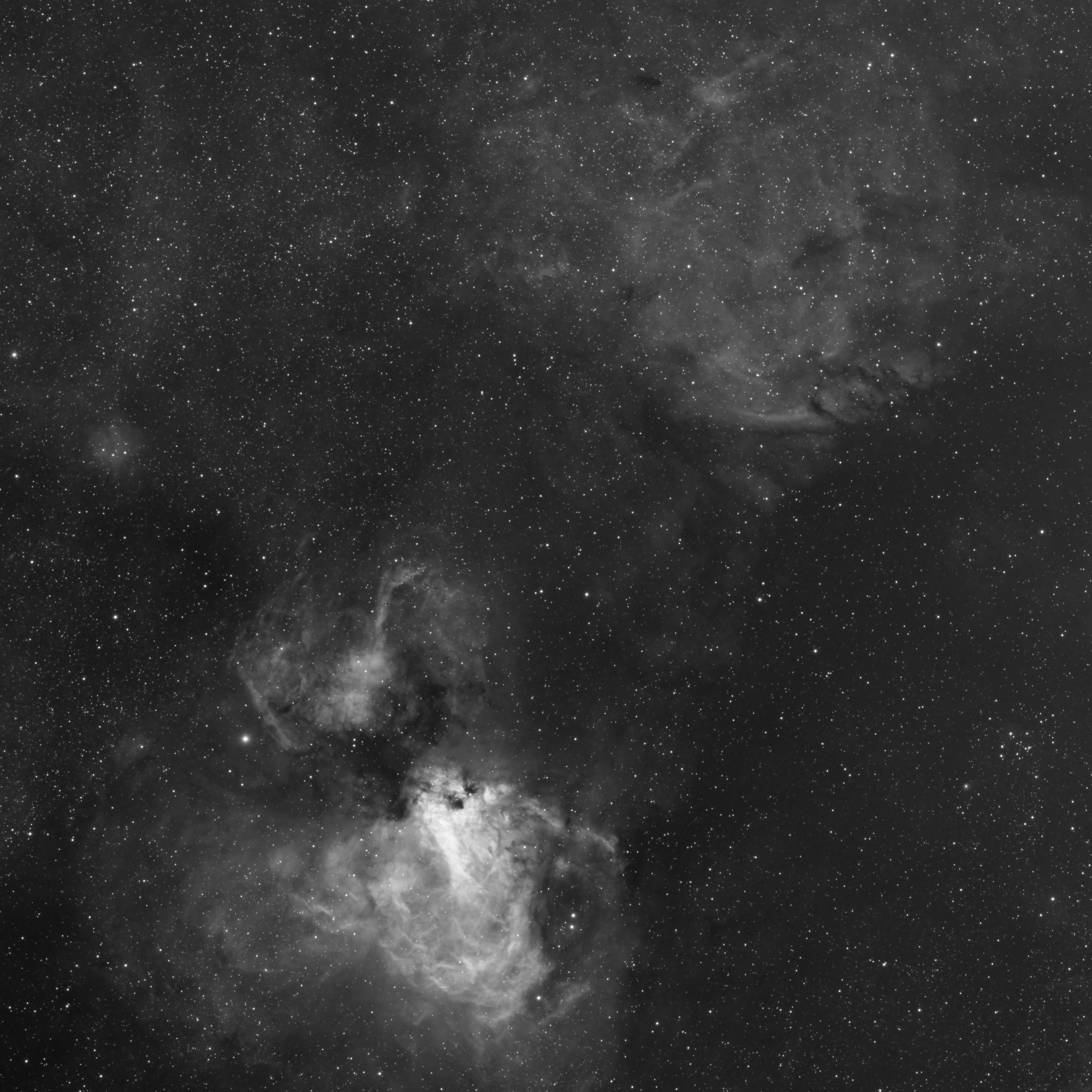 M17 and Sh2 40 in H-Alpha